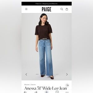 Paige Anessa Raw hem welt pocket 31 inch jean size 30 (viva)
